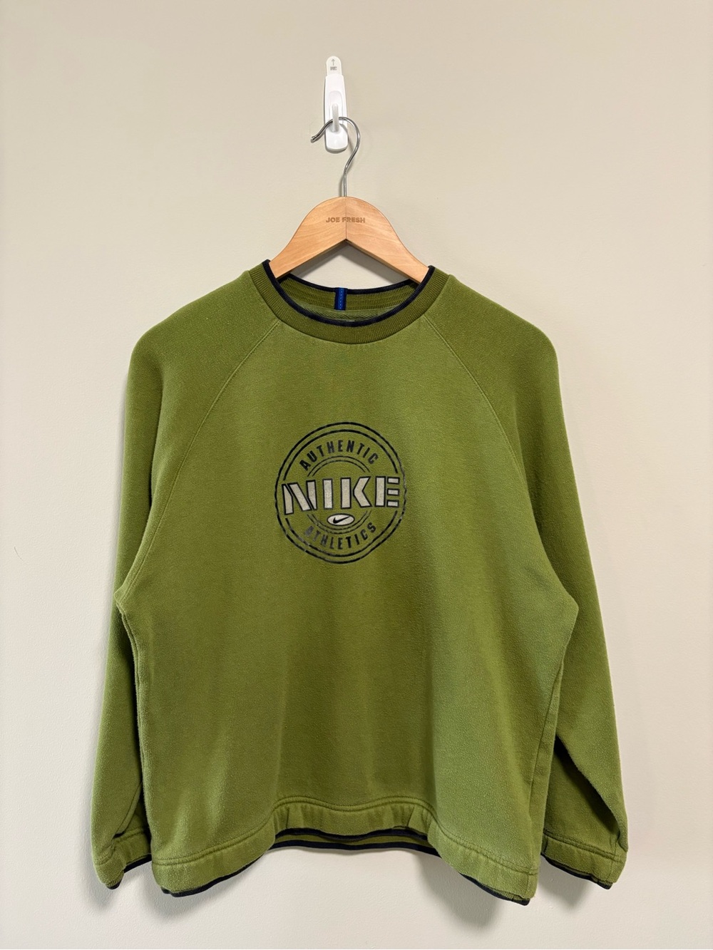 Vintage Nike Olive Green  Athletics Crewneck Sweater Mens